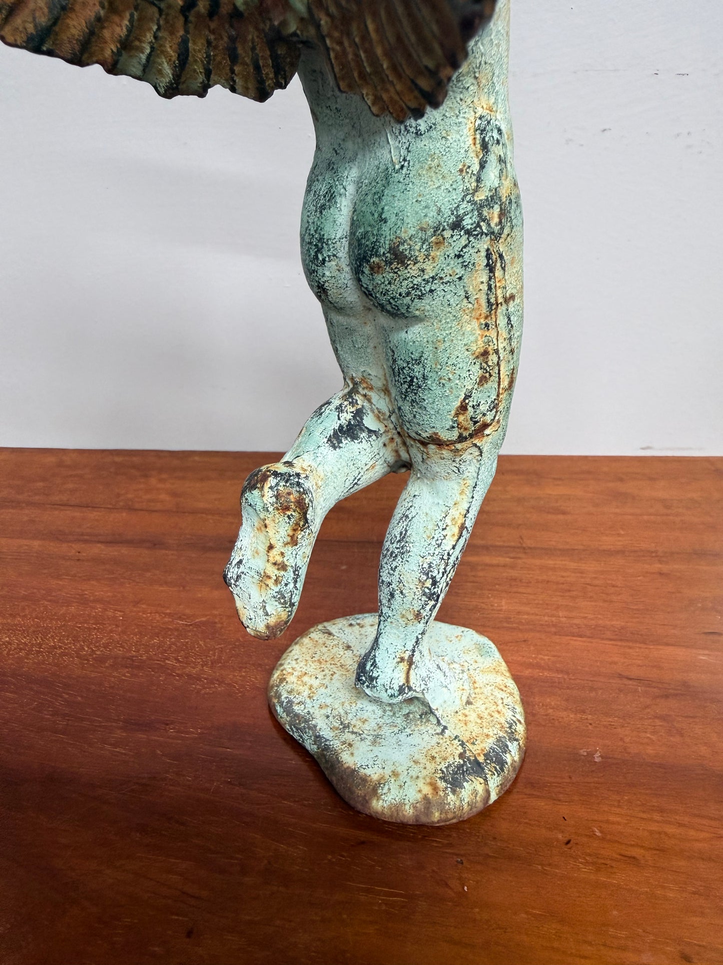 Vintage Cast Iron Cherub Figure