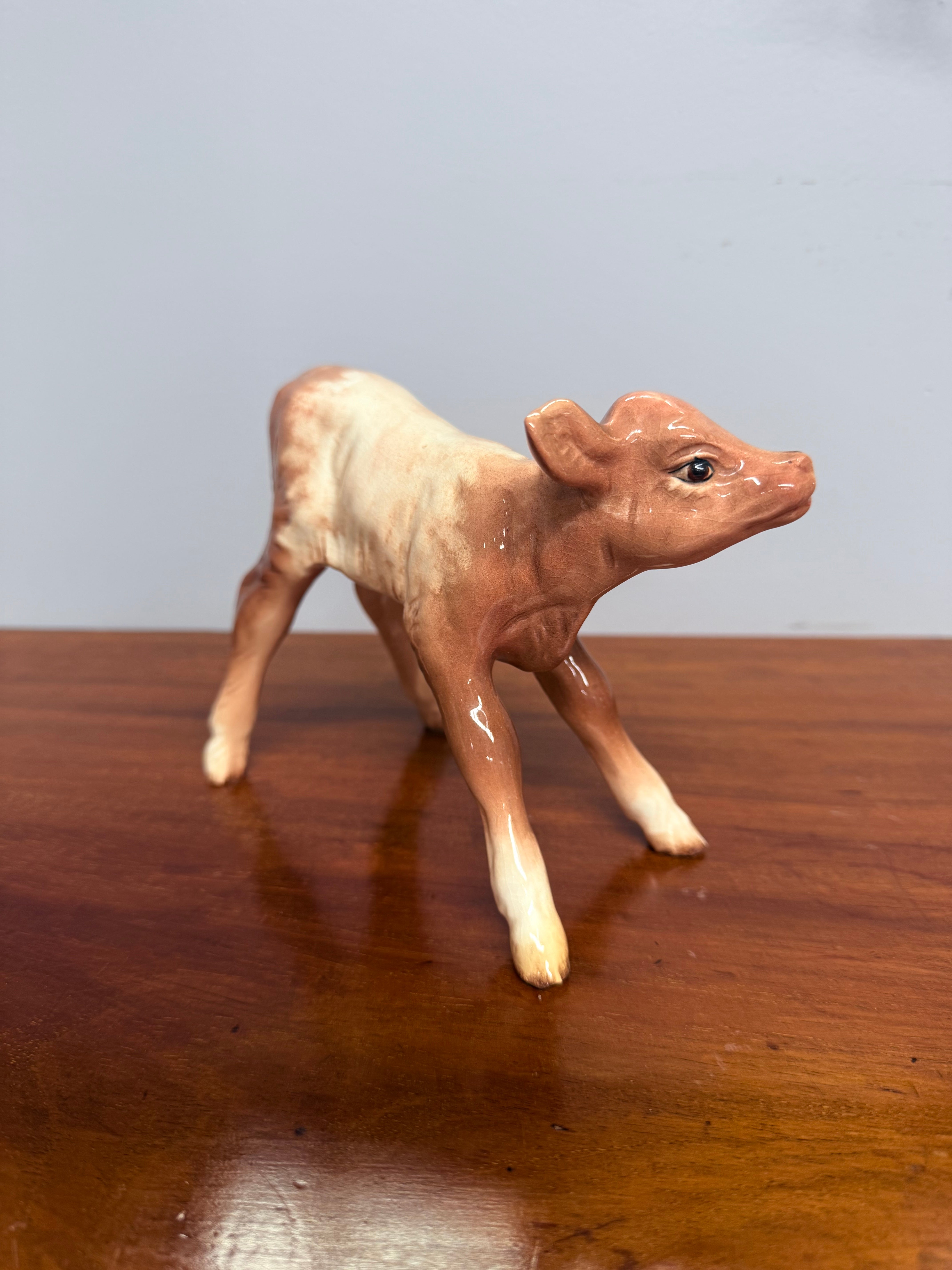 Beswick Ceramic Hereford Calf Figurine | Antique & Vintage | Moonee Ponds Antiques | Australia Wide Delivery