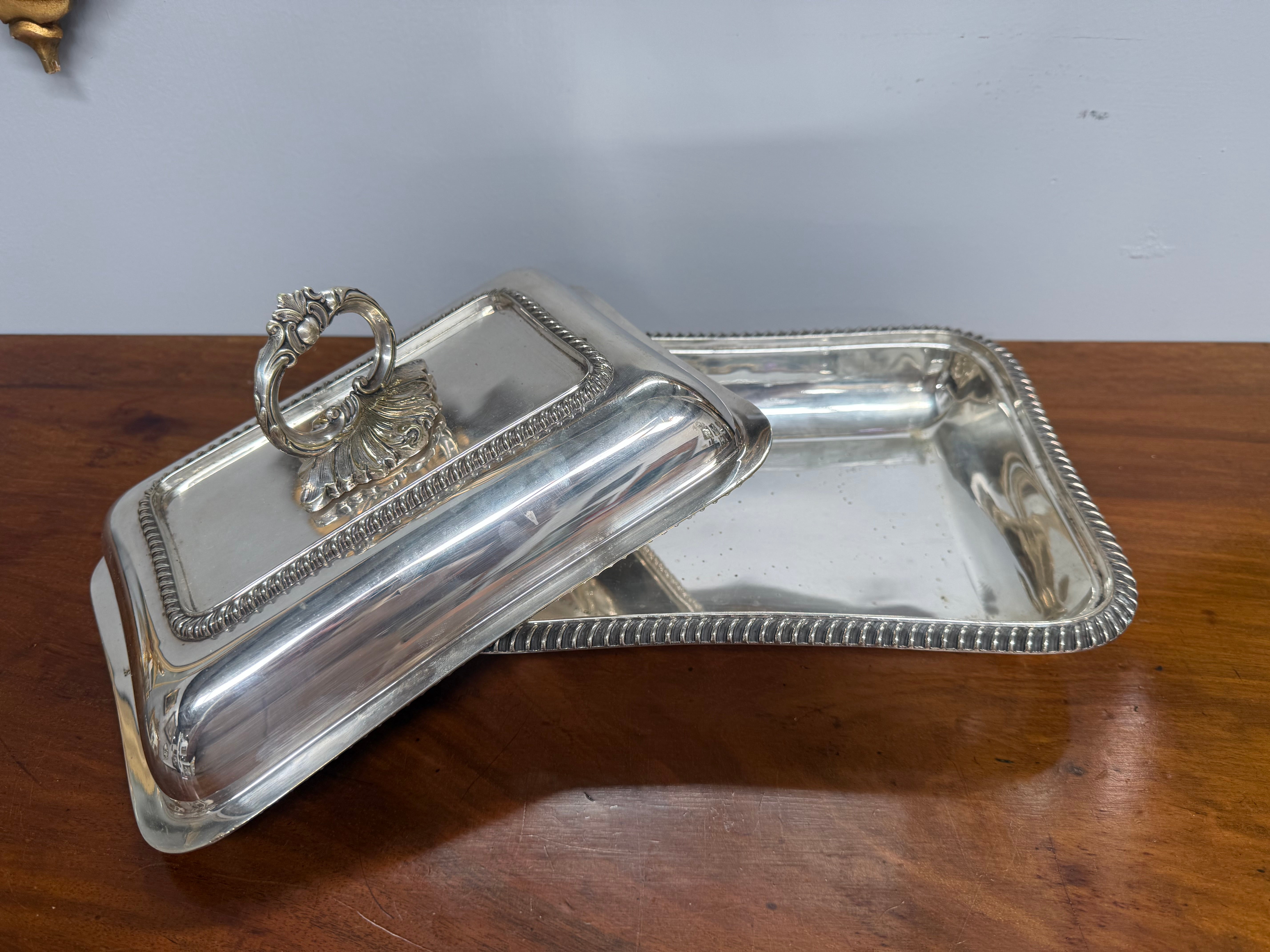 English Silver Plated Serving Dish & Cover
