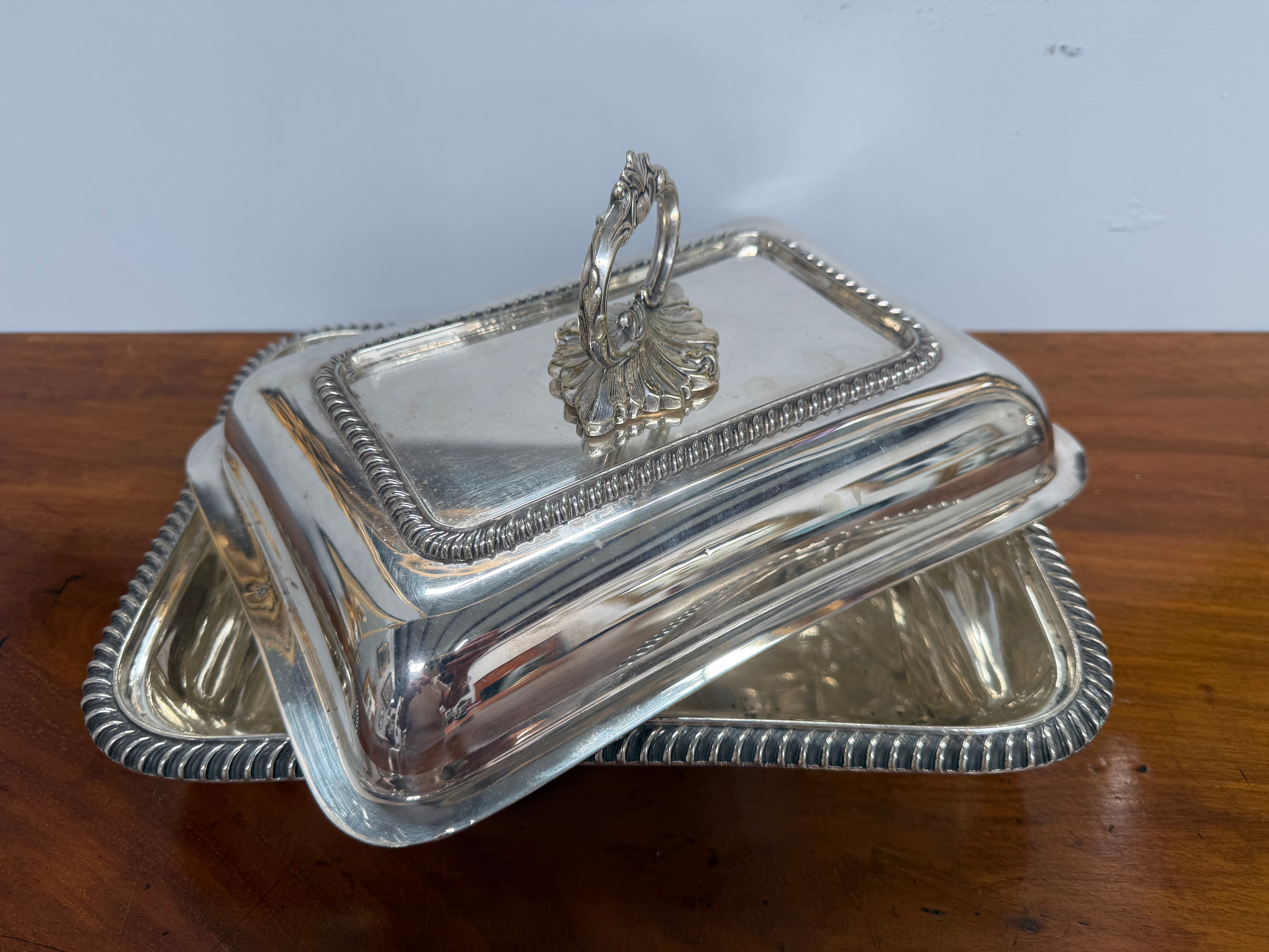 English Silver Plated Serving Dish & Cover | Antique & Vintage | Moonee Ponds Antiques | Australia Wide