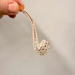 Unusual Silver Filigree  Small Smoking Pipe