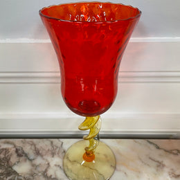 Stunning Vintage Large Colored Glass