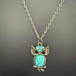 Vintage Owl Pendant & Chain