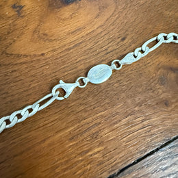 Vintage Arguron Silver 925e Figaro Necklace