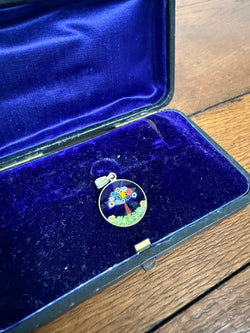 Italian 925 Silver Millefiori Glass Pendant | Antique & Vintage | Moonee Ponds Antiques | Australia Wide Delivery