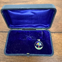 Italian 925 Silver Millefiori Glass Pendant