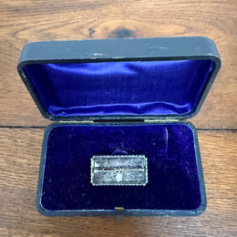 Stunning Art Deco Silver & Paste Gatsby Style Brooch