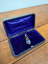 Vintage 9ct Silver Lined Pendant With Blue Stone | Antique & Vintage | Moonee Ponds Antiques | Australia Wide Delivery