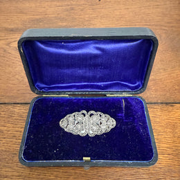 Stunning Duette Marcasite & Silver Dress Clip & Brooch