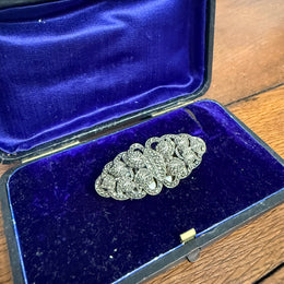 Stunning Duette Marcasite & Silver Dress Clip & Brooch