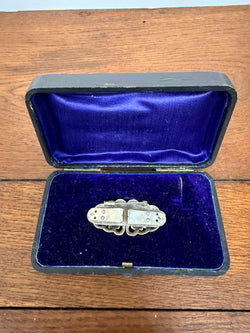 Stunning Duette Marcasite & Silver Dress Clip & Brooch | Antique & Vintage | Moonee Ponds Antiques | Australia Wide Delivery