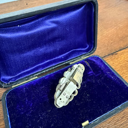 Stunning Duette Marcasite & Silver Dress Clip & Brooch