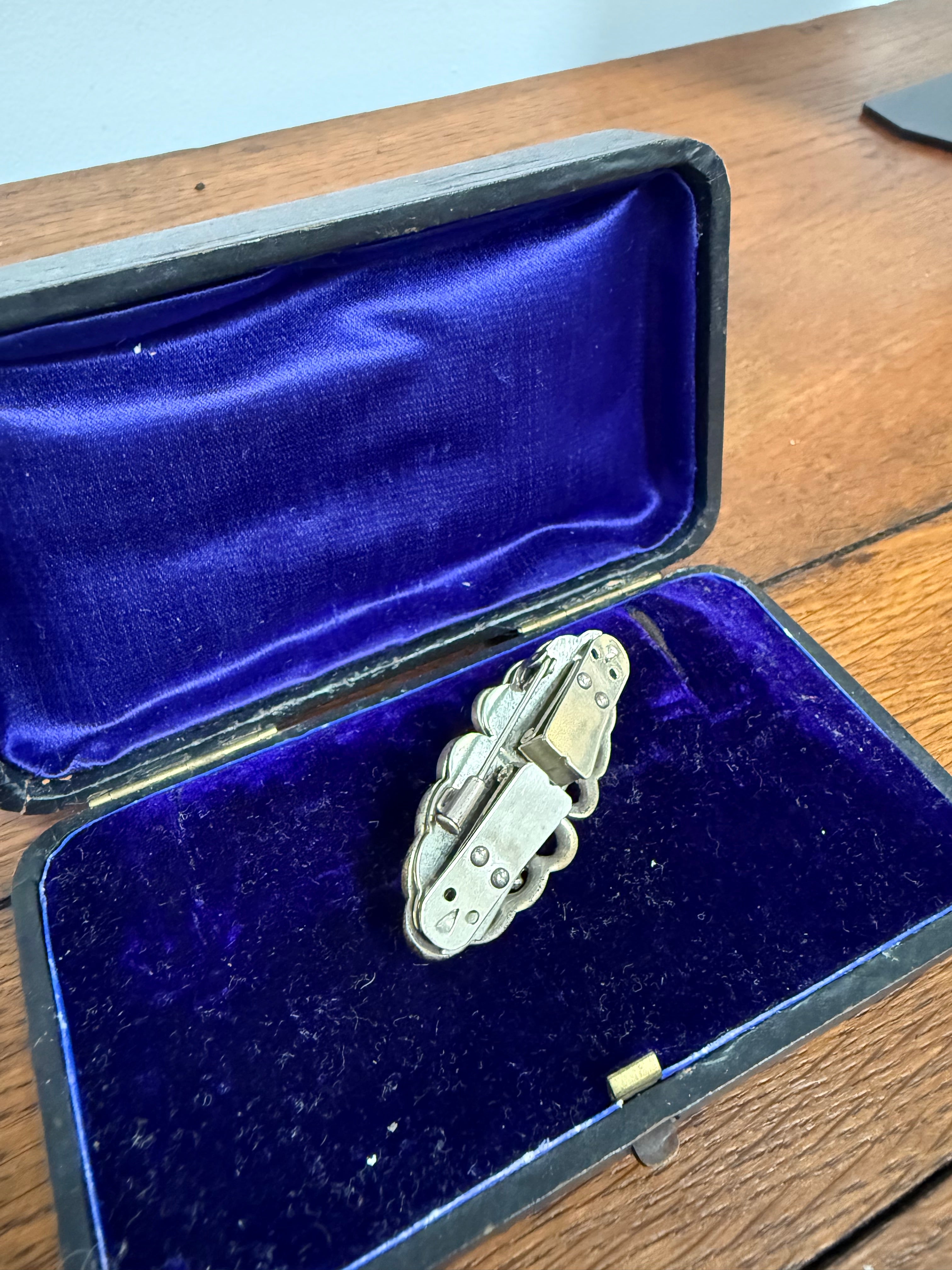 Stunning Duette Marcasite & Silver Dress Clip & Brooch | Antique & Vintage | Moonee Ponds Antiques | Australia Wide Delivery