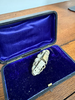Stunning Duette Marcasite & Silver Dress Clip & Brooch | Antique & Vintage | Moonee Ponds Antiques | Australia Wide Delivery