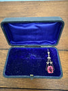Vintage 9ct Silver Lined Pendant With Pink/Red Stone | Antique & Vintage | Moonee Ponds Antiques | Australia Wide Delivery