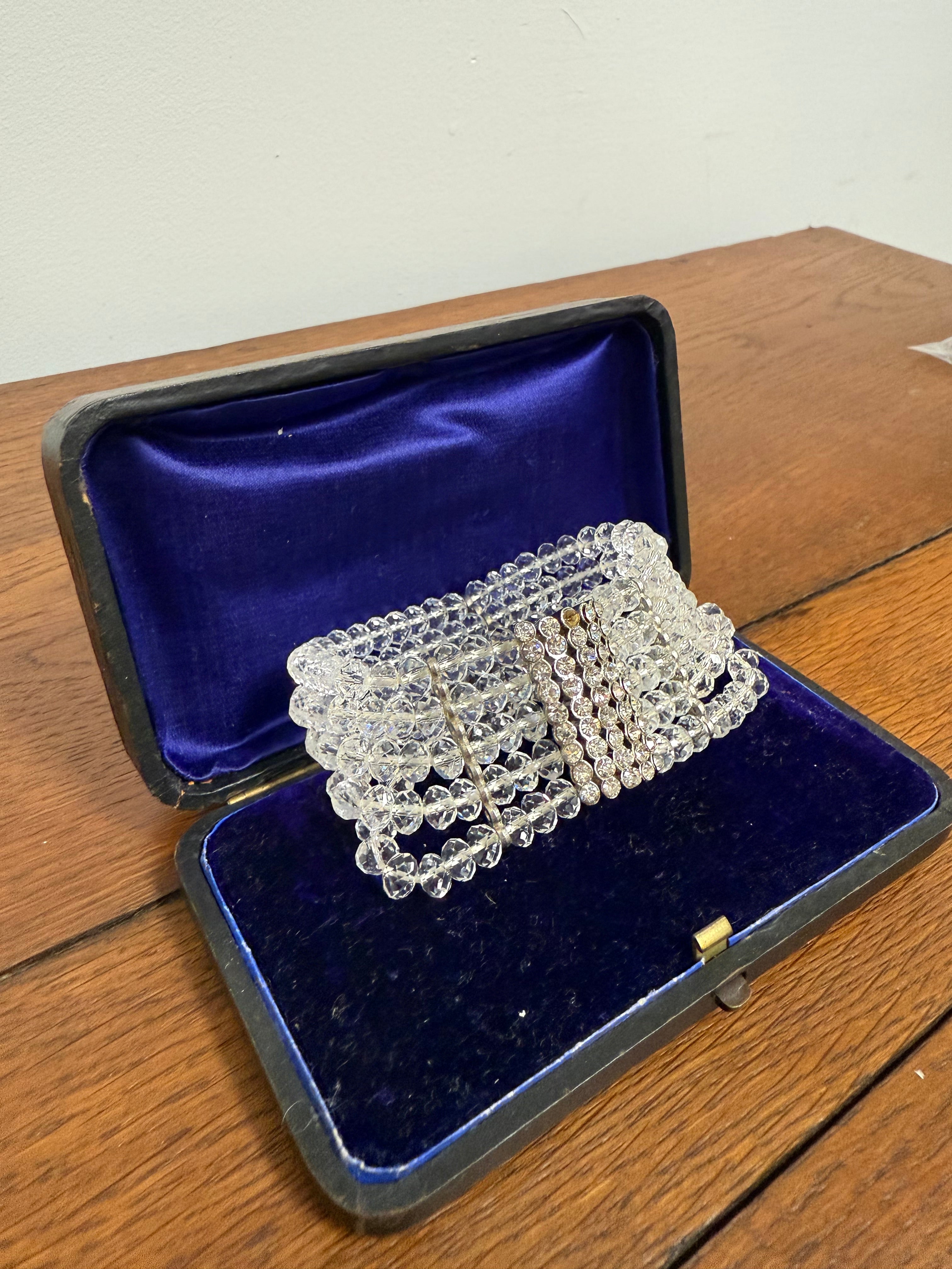 Vintage Crystal & Rhinestone Stretch Bracelet | Antique & Vintage | Moonee Ponds Antiques | Australia Wide
