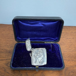 Victorian Silver Birmingham 1899 Vesta Case