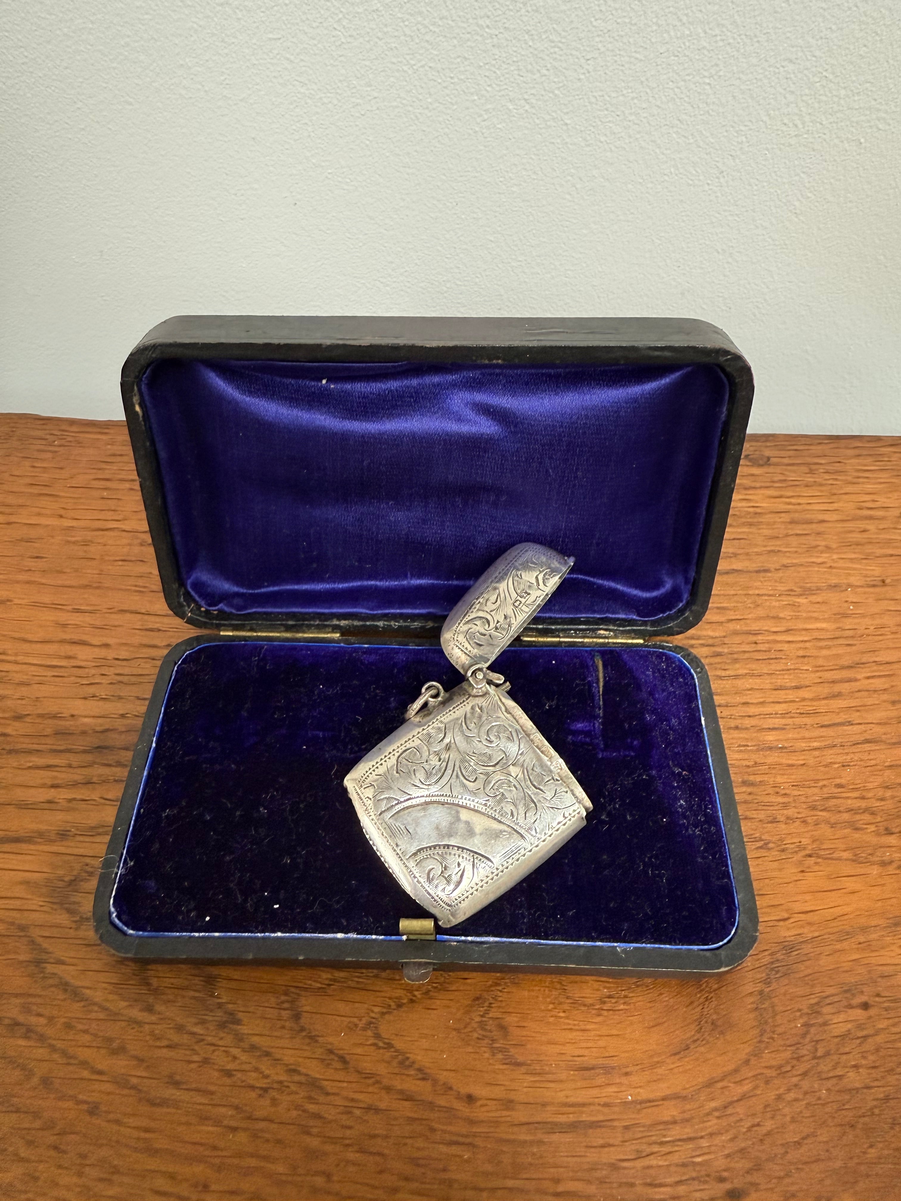 Victorian Silver Birmingham 1899 Vesta Case | Antique & Vintage | Moonee Ponds Antiques | Australia Wide Delivery
