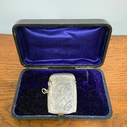 Victorian Silver Birmingham 1899 Vesta Case