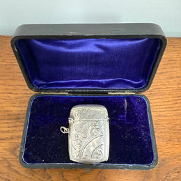 Victorian Silver Birmingham 1899 Vesta Case