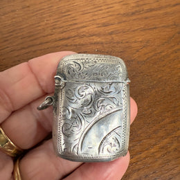 Victorian Silver Birmingham 1899 Vesta Case