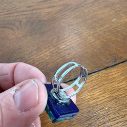 Vintage Murano Glass Adjustable Ring