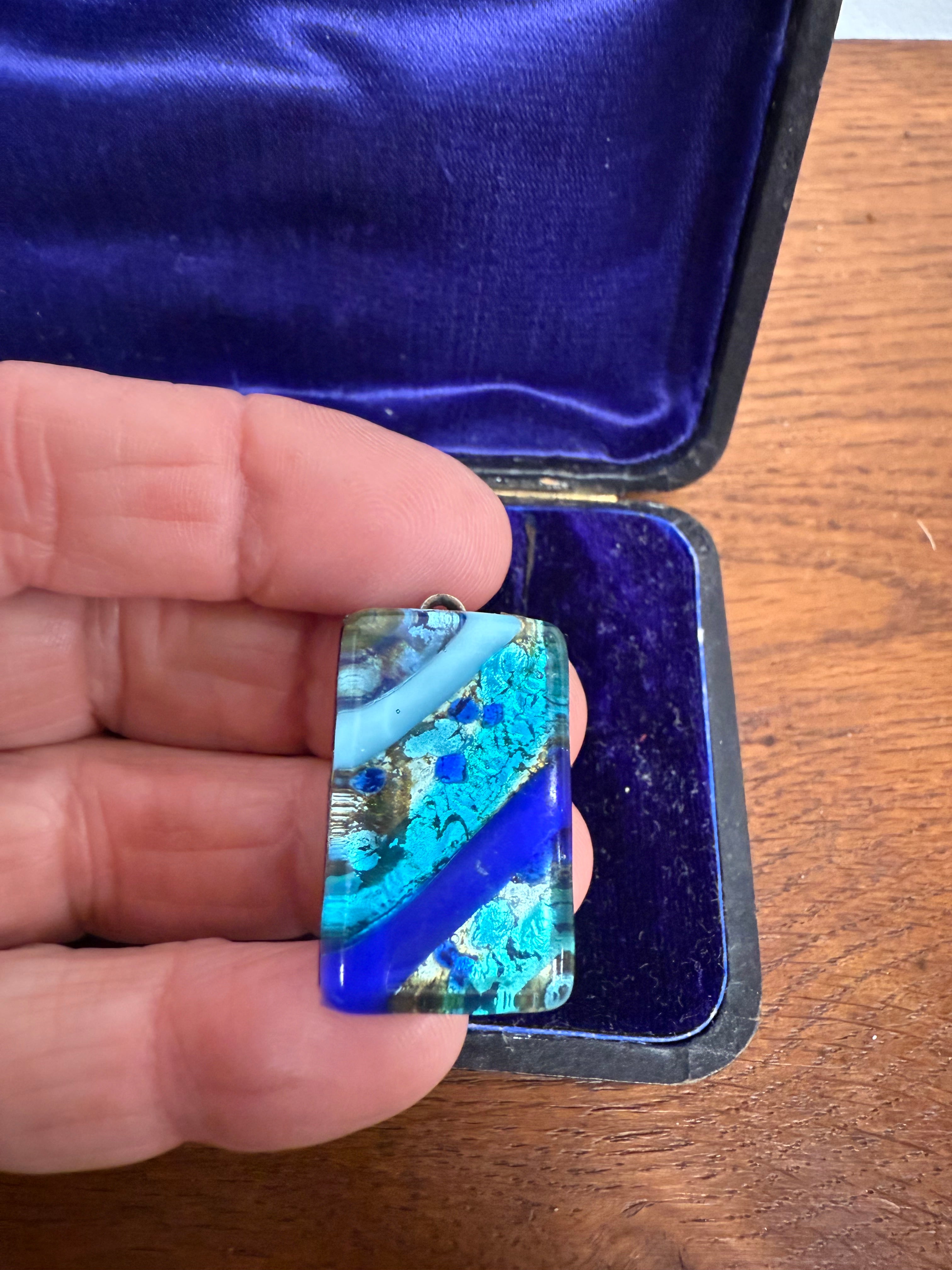 Vintage Blue Coloured Murano Glass Pendant | Antique & Vintage | Moonee Ponds Antiques | Australia Wide Delivery