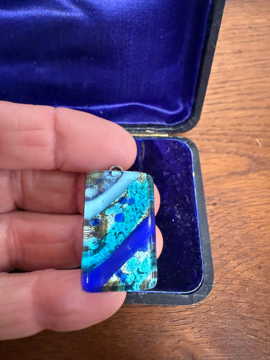 Vintage Blue Coloured Murano Glass Pendant