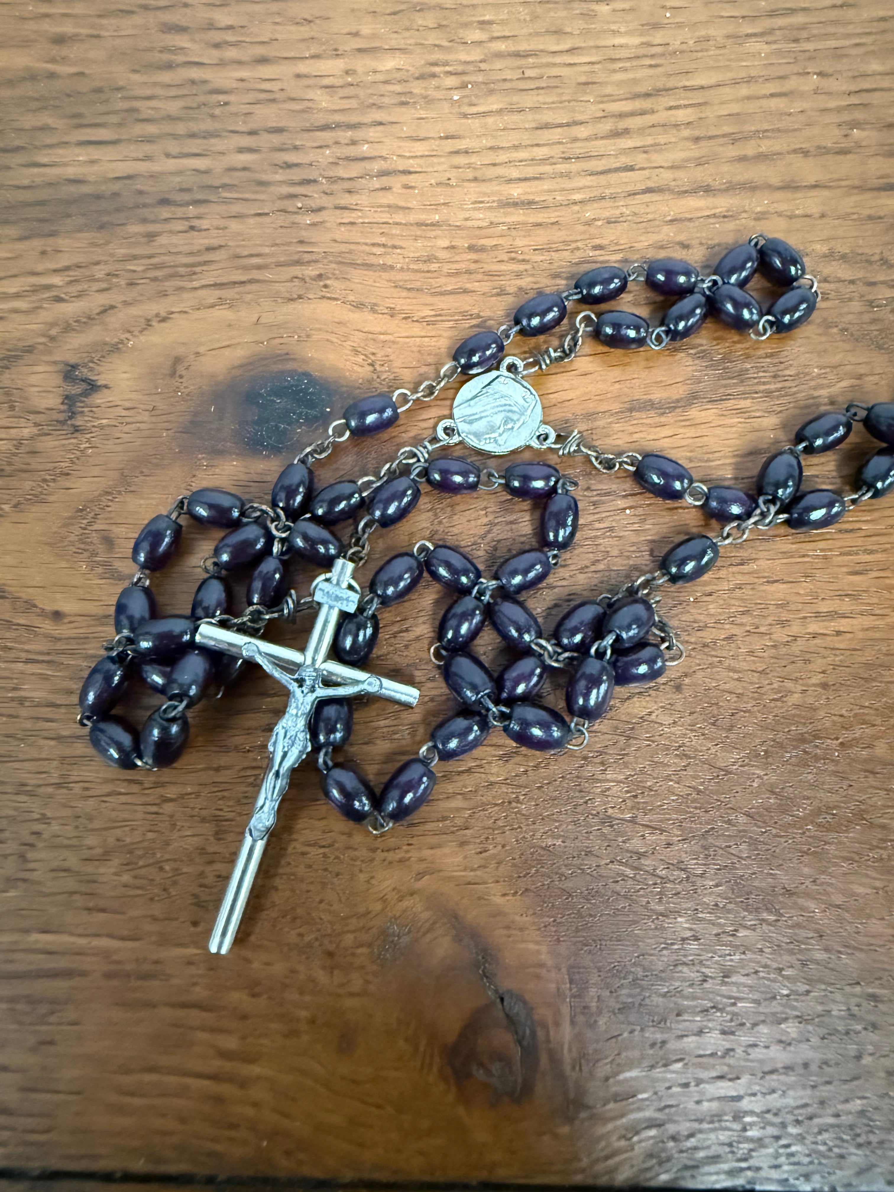 Vintage Wood Rosary Beads