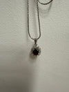 Vintage Silver & Garnet Pendant & Chain | Antique & Vintage | Moonee Ponds Antiques | Australia Wide Delivery