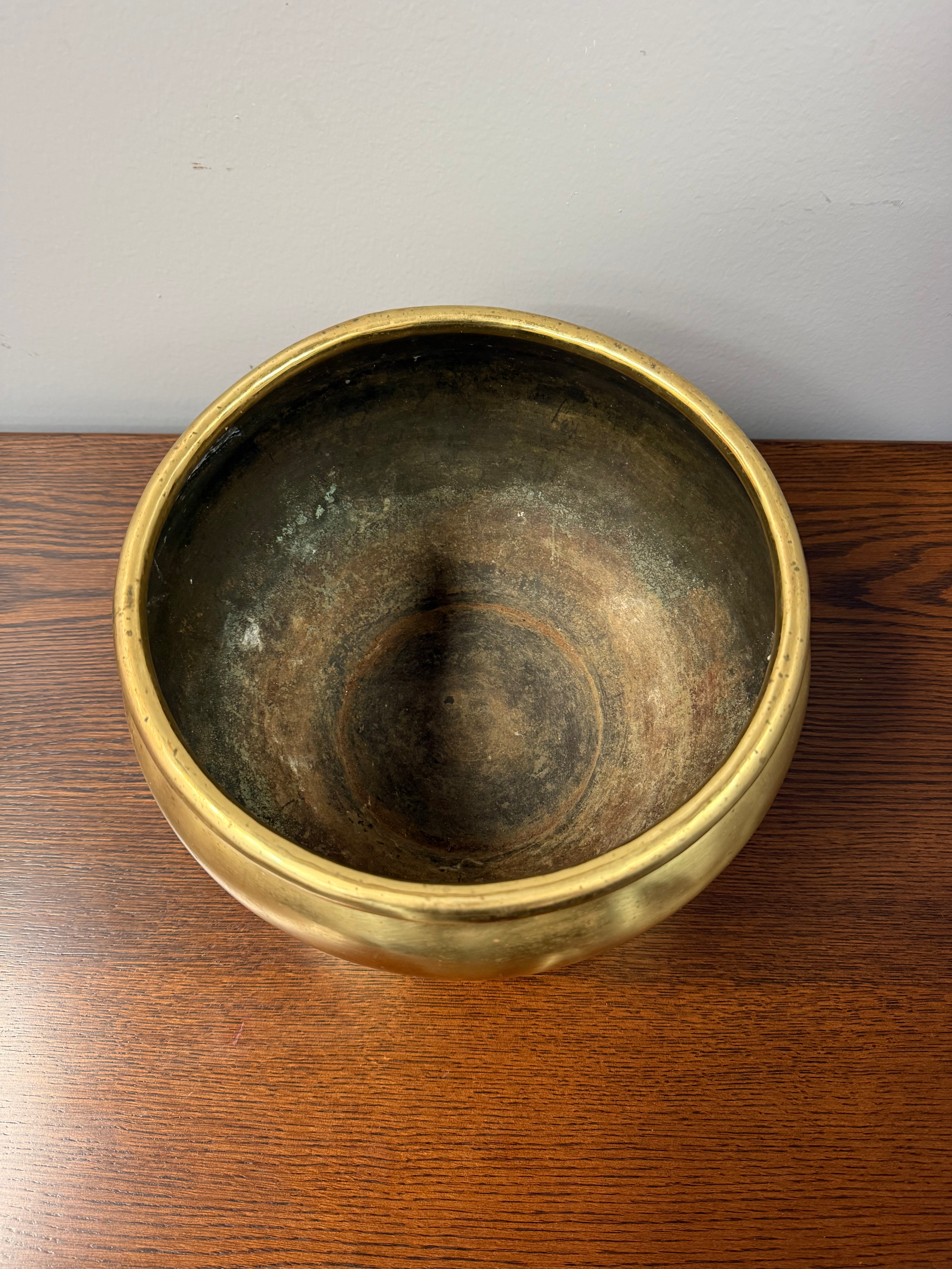 Antique Brass Planter/Jardinière