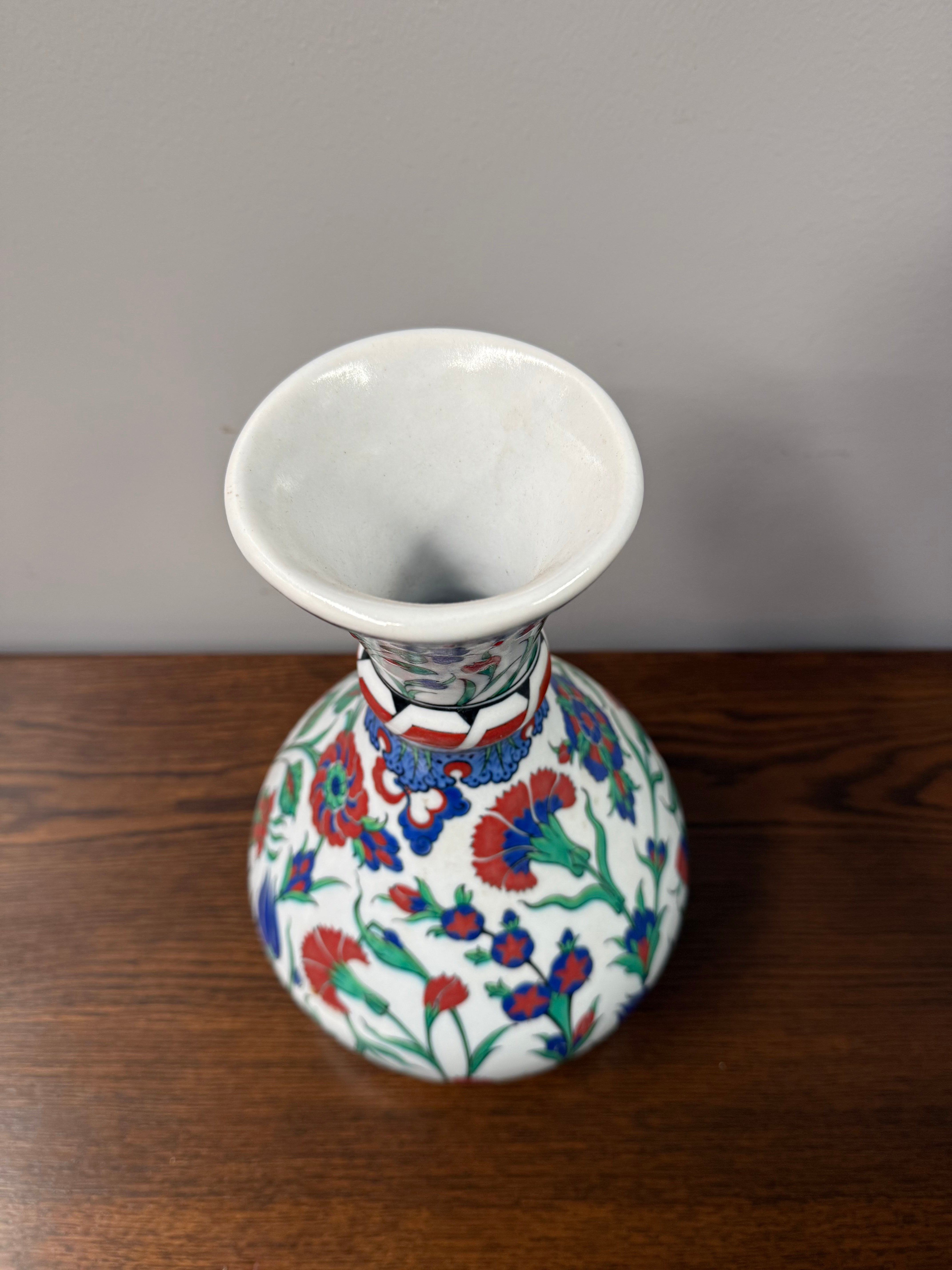 Vintage Turkish Iznik Pottery Vase