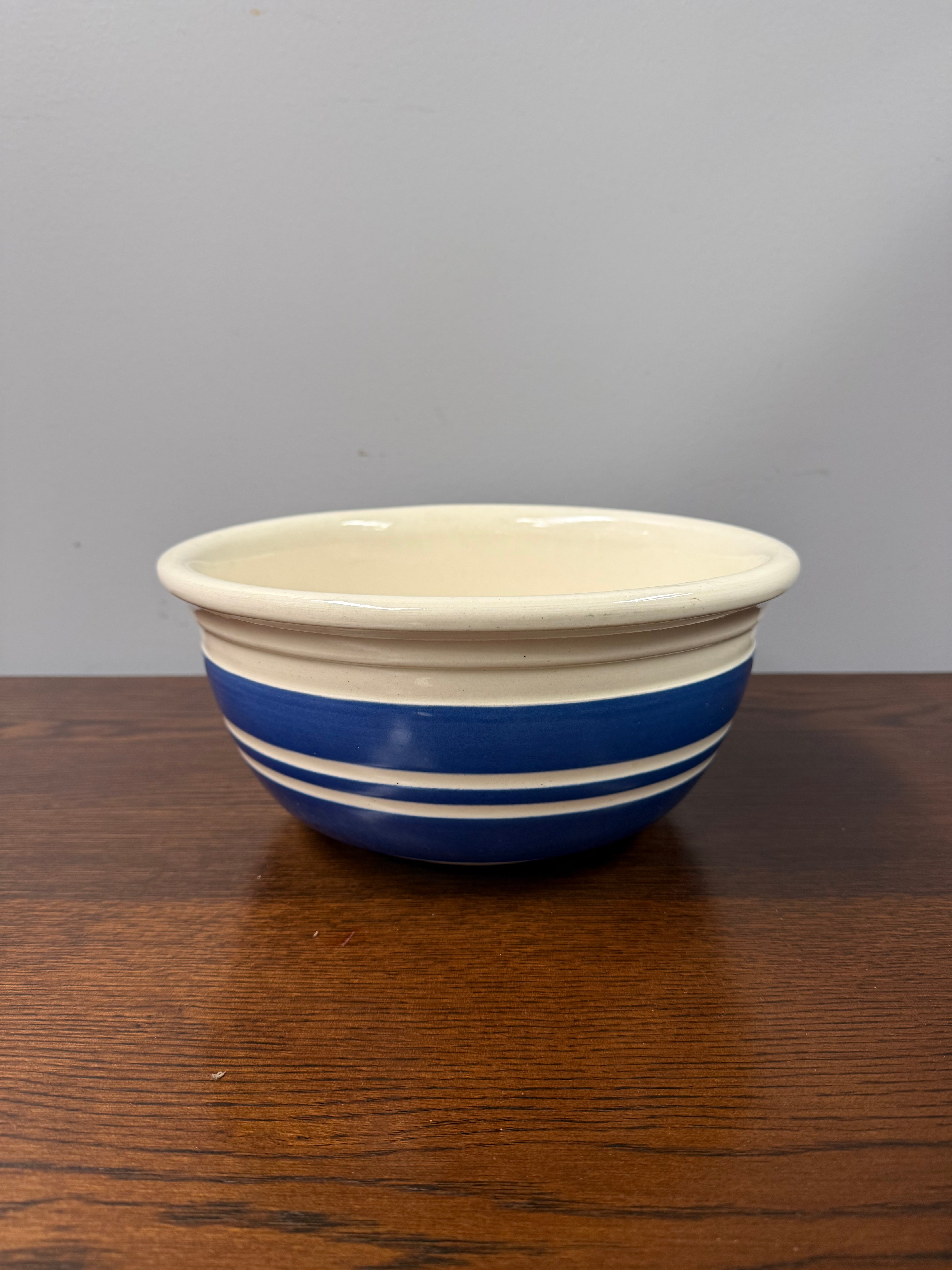 Antique Cornishware Style Mixing Bowl