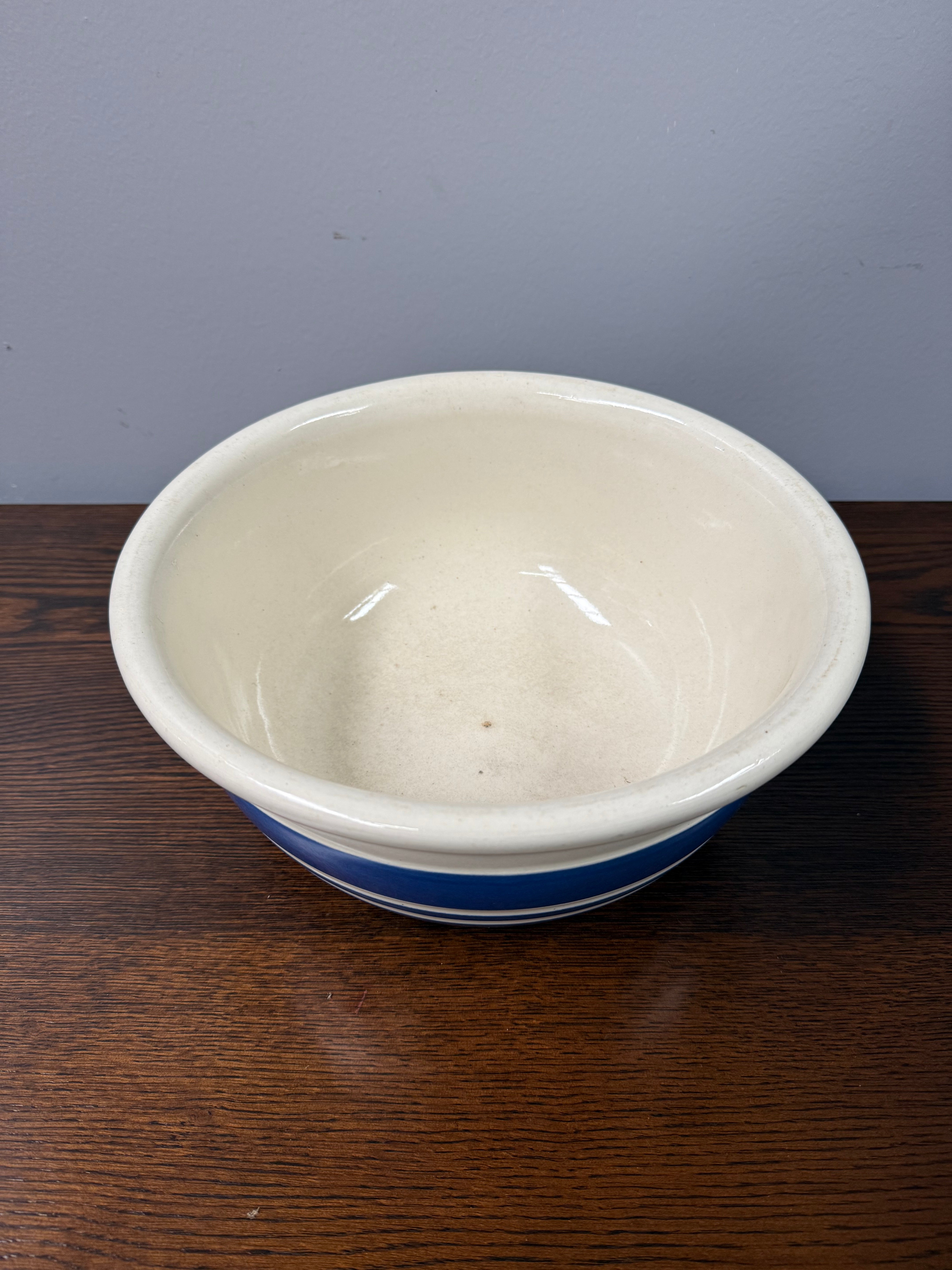 Antique Cornishware Style Mixing Bowl
