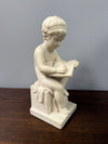 Vintage Resin Statue of Boy on Base