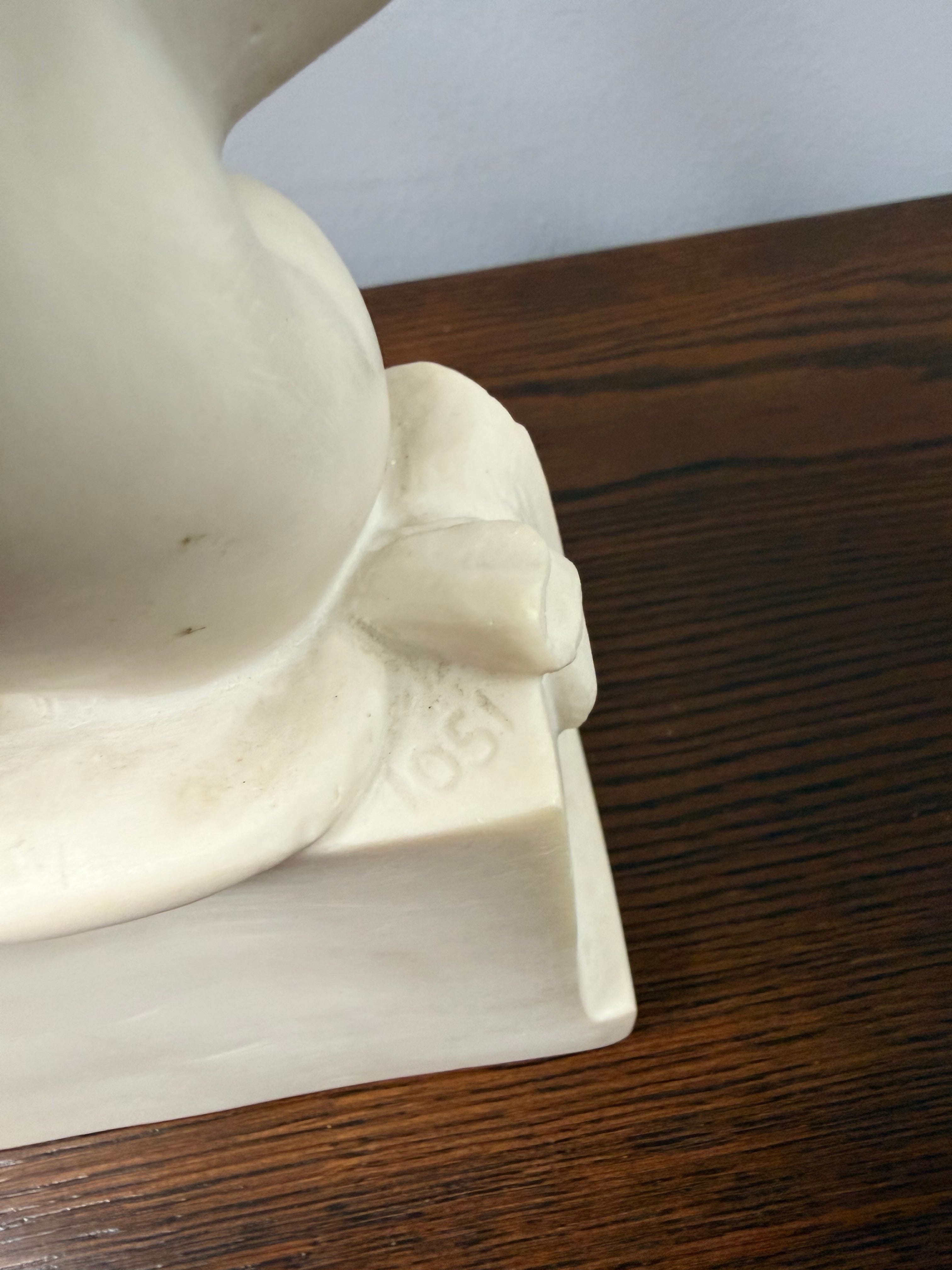 Vintage Resin Statue of Boy on Base
