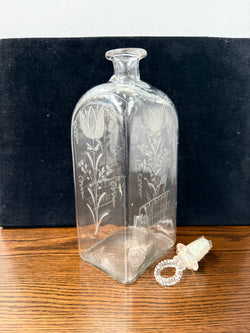Rare 19th Century Engraved Swedish Decanter