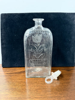 Rare 19th Century Engraved Swedish Decanter