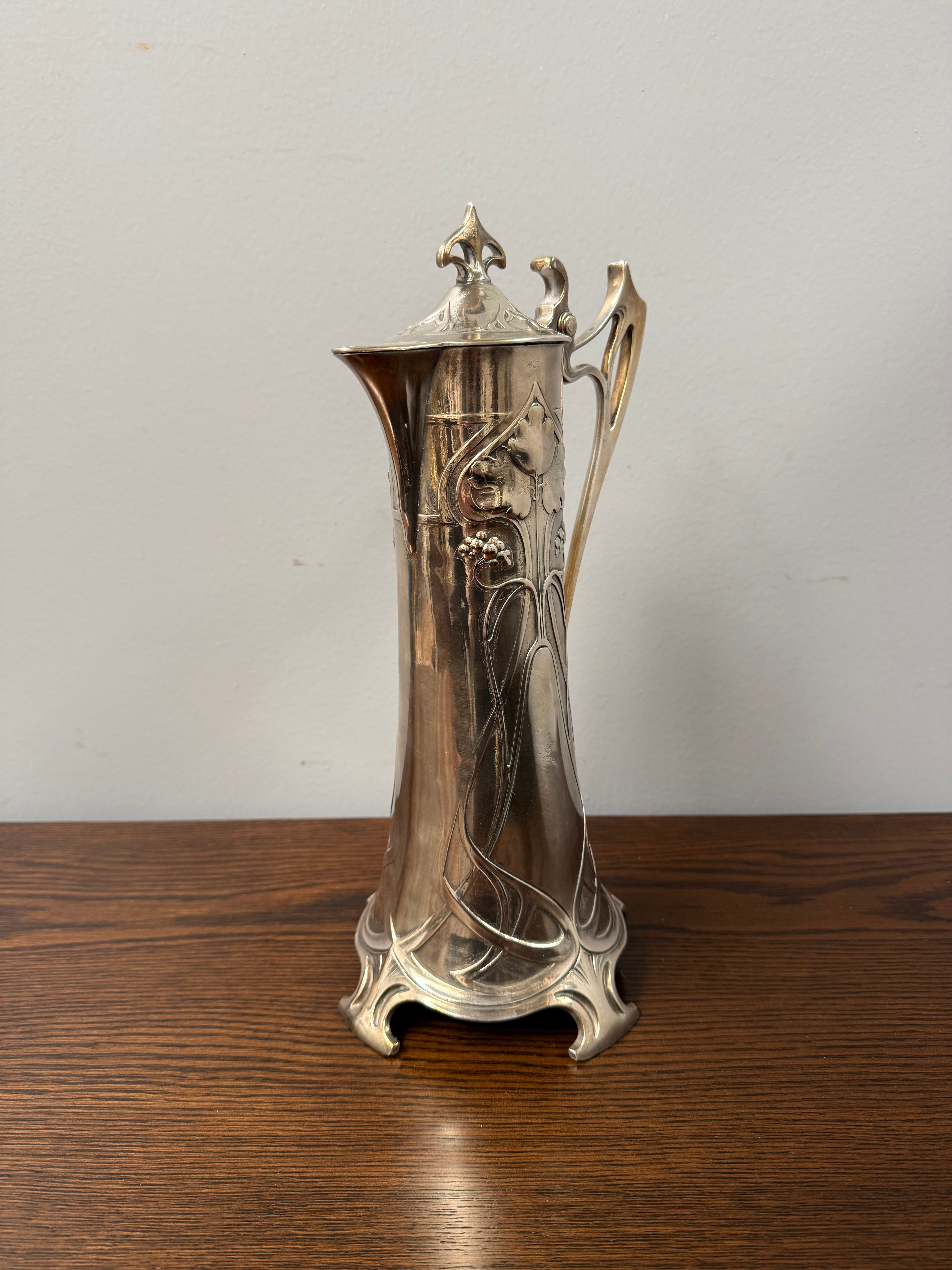 Stunning WMF Silver-Plated Art Nouveau Claret Jug