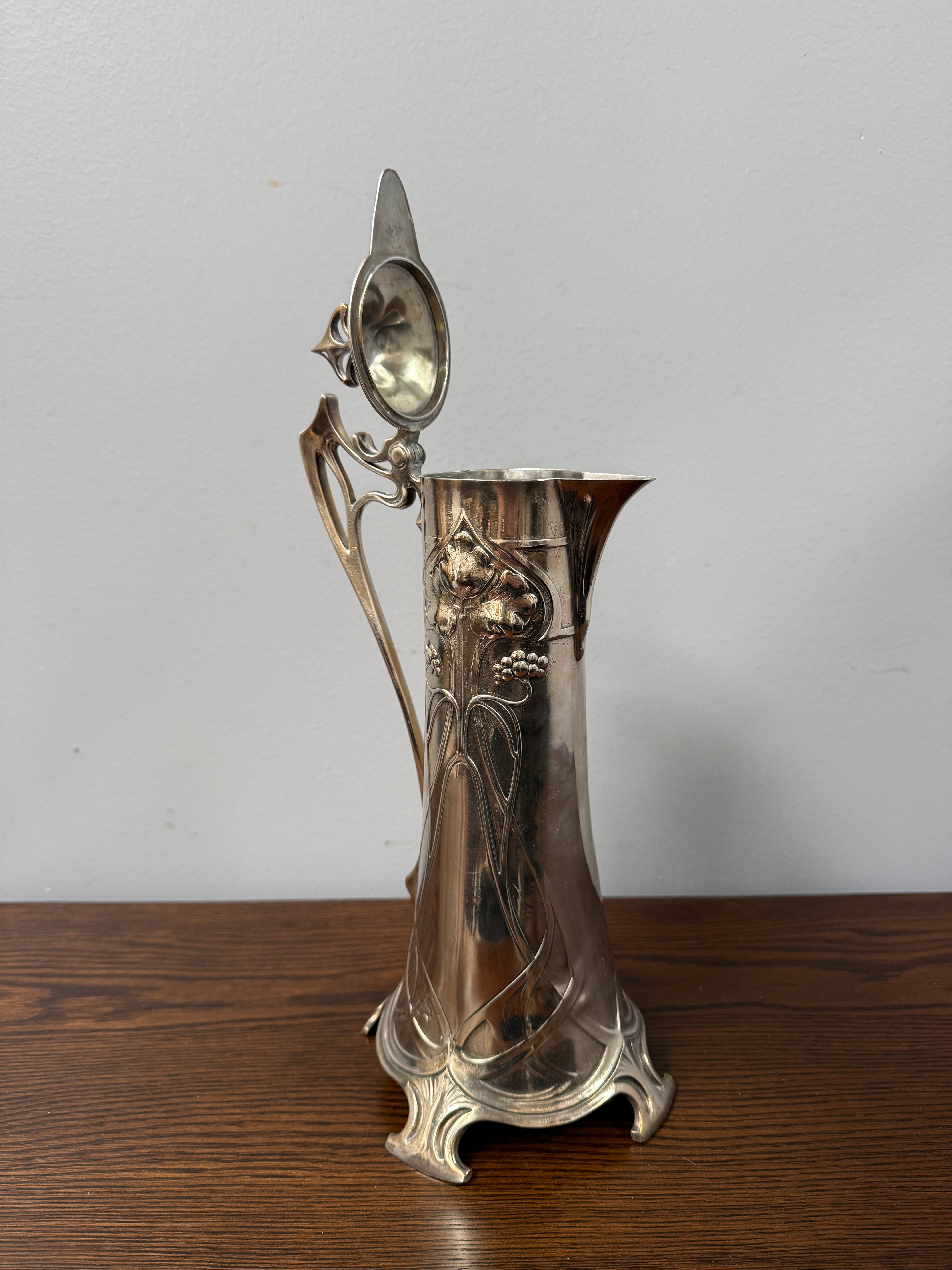 Stunning WMF Silver-Plated Art Nouveau Claret Jug