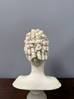 Vintage Composite Alabaster Bust Of a Victorian Woman