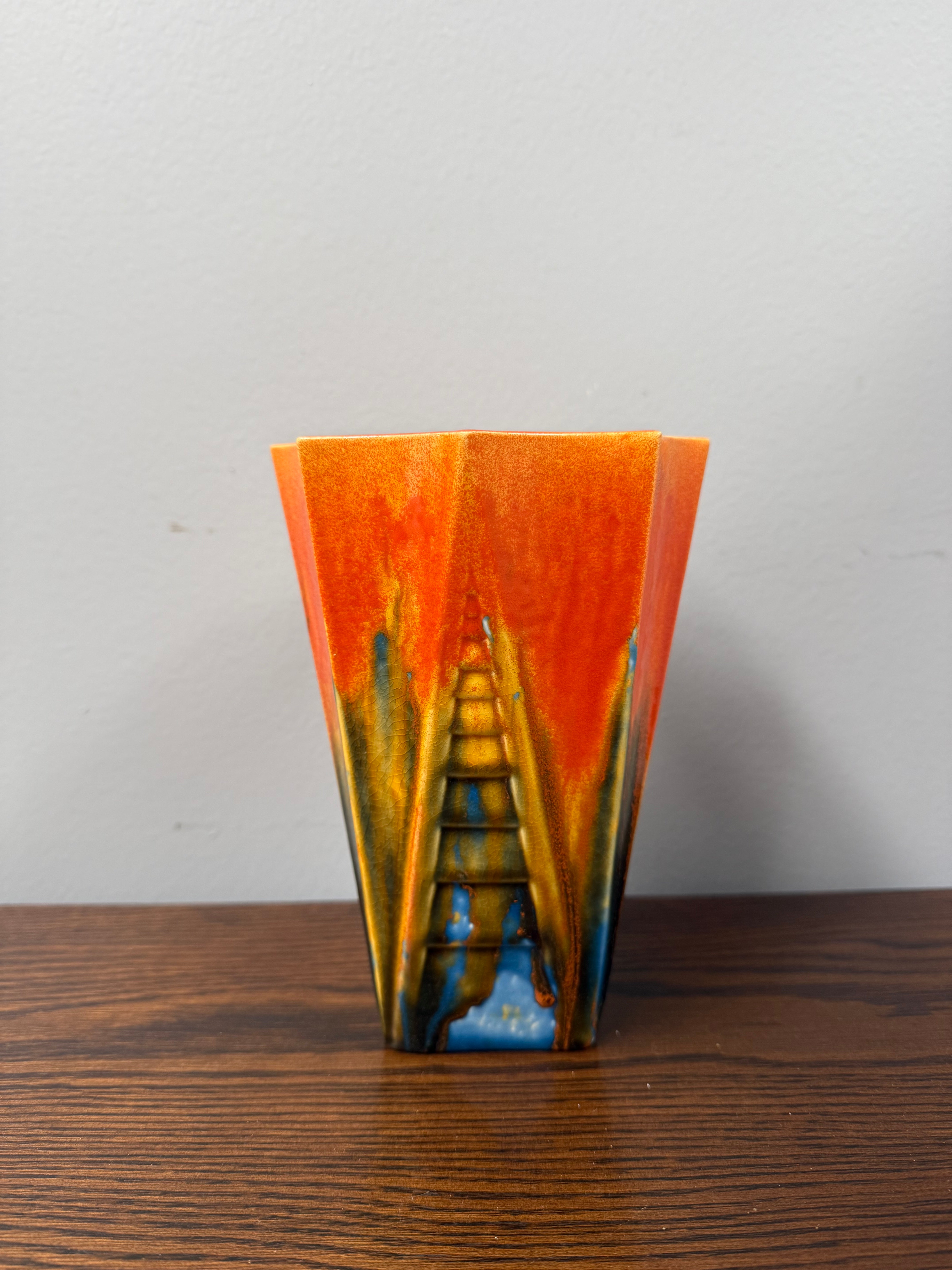Decorative Crown Ducal Art Deco Vase "Firing Crack"