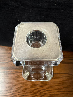 Orrefors Crystal Glass Candlestick Signed & Numbered