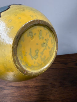 Antique Superb Art Pottery Hand Painted Double Handled Vase