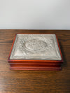 Vintage Silver Plated Embossed Jewellery Box