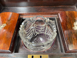 William IV (1835) Rosewood Tea Caddy with MOP Inlay. | Antique & Vintage | Moonee Ponds Antiques | Australia Wide Delivery