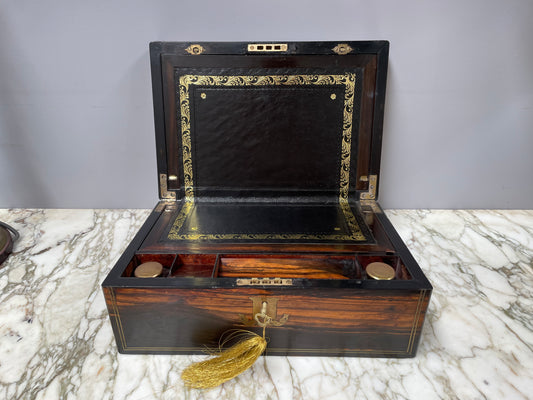 Superb Victorian Coromandel Writing Box