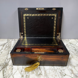 Superb Victorian Coromandel Writing Box