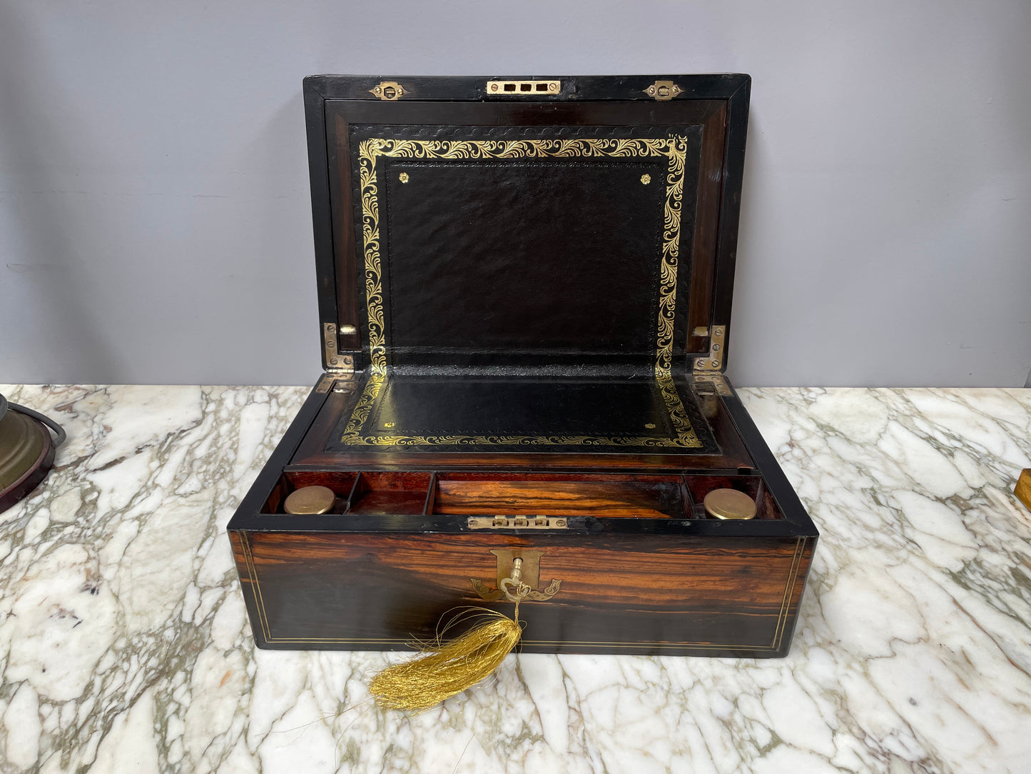 Superb Victorian Coromandel Writing Box