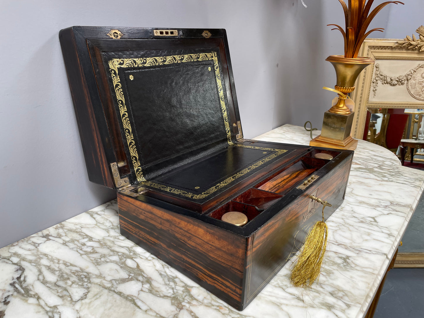 Superb Victorian Coromandel Writing Box